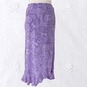 Early 2000's Whimsygoth Fairy Purple Mesh Asymmetric Midi Maxi Skirt 8 / M